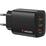 Verbatim Essentials GaN Charger 65W 2xUSB-C /1xUSB-A schwa. 32352 | shoptok.hr
