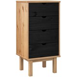  Komoda s ladicama OTTA Crna 45 x 39 x 90 cm Masivna borovina | shoptok.hr