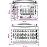  Igraonica za pse s 4 panela Bijela 63 x 63 x 40 cm Plastika | shoptok.hr