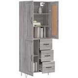  Visoka komoda siva sonome 69,5x34x180 cm od konstruiranog drva | shoptok.hr