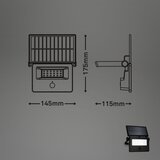 BRILO LED solarni reflektor sa senzorom LED/5W/5,5V IP54 1200 mAh | Eponuda.com
