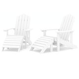  Vrtne stolice Adirondack s osloncima za noge 2 kom HDPE bijele | shoptok.hr