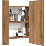 vidaXL LED kopalniška omarica z ogledalom artisan hrast 40x12x45 cm | Shoptok.si