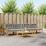  Set vanjskih sofa 4 kom. Bijela i svjetlosiva | shoptok.hr