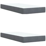  Krevet s oprugama i madracem tamnosivi 200x200 cm baršunasti | shoptok.hr