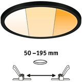 PAULMANN 93102 - LED/16W IP44 prigušiva ugradno stropno svetlo AREO 230V prečnik 23 cm crna u
