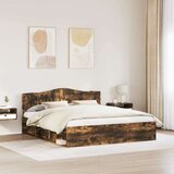  Konstrukcija postelje z vzglavjem Dimljeni oreh 180 x 200 cm, (5000102446) | Shoptok.si