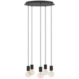 Eglo 390267 - visilica na sajli huebro 5xE27/40W/230V crna | Eponuda.com