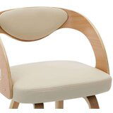  Blagovaonske stolice od savijenog drva i umjetne kože 6 kom krem | shoptok.hr