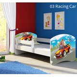  Dječji krevet ACMA s motivom, bočna bijela 180x80 cm 03 Racing Car | shoptok.hr