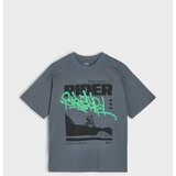Sinsay Pamučna oversize majica s grafitnim printom Cijene
