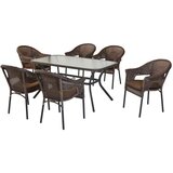 Gardenson VRTNA GARNITURA RAVENNA aluminij barve grafita, temno rjava | Shoptok.si
