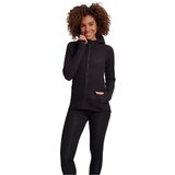 Urban Classics Women's Polar Fleece Zip-Up Hoodie in Black | shoptok.hr