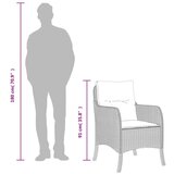  7-dijelni vrtni blagovaonski set od poliratana s jastucima bež | shoptok.hr