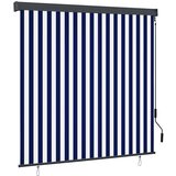 vidaXL Zunanje rolo senčilo 160x250 cm modro in belo, (21049681) | Shoptok.si