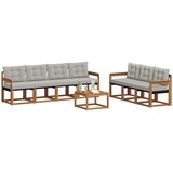  Set vanjskih sofa 8 kom. Prirodna i svijetlo siva | shoptok.hr