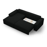Micadoni Črna raztegljiva kotna sedežna garnitura iz tkanine bouclé (levi kot) Jodie – Home | Shoptok.si