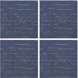  Tepih pločica Prugasta Plava 50 x 50 cm 4 pcs PP i bitumen | shoptok.hr