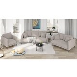 Ropez Svetlo rjava sedežna garnitura iz šenilje 200 cm Freya – | Shoptok.si