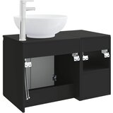  Set namještaja za kupaonicu 2 kom. Crna Konstruirano drvo 49,5 x 44,5 x 80 cm | Shoptok.si
