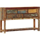  Komoda od masivnog obnovljenog drva 120 x 30 x 75 cm Šarena | shoptok.hr