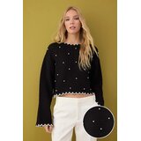 TRENDYOLMILLA ženski duks Twoaw26Kz00104, Crna-Crna Cene