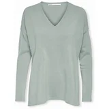 Only Puloverji Amalia Knit L/S - Aqua Gray Zelena