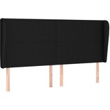 Uzglavlje s ušima crno 203x23x118/128 cm od tkanine | shoptok.hr