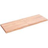  Zidna polica svjetlosmeđa 120x40x(2-4) cm obrađena hrastovina | shoptok.hr