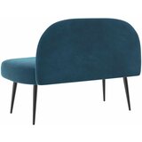  Oblikovana klupa s naslonjačem Plava 110 x 60 x 76 cm Baršun | shoptok.hr