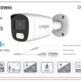 Full Color POE Bullet IP Kamera Longse 2MP 2.8mm 25m IR + Mikrofon BMSDFG200WH | Eponuda.ba