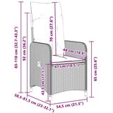 vidaXL 3-dijelni vrtni bistro set od poliratana s jastucima crni | shoptok.hr