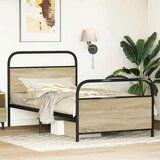  Posteljni okvir brez vzmetnice 107x203 cm sonoma inž. les, (21609884) | Shoptok.si