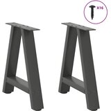  Noge za klub stolić A-oblika 2 kom antracit 38 x (42-43) cm čelik | shoptok.hr