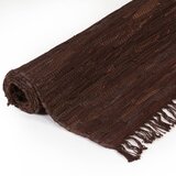  Ručno tkani tepih Chindi od kože 120 x 170 cm smeđi | shoptok.hr