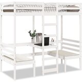  Okvir kreveta na kat + stol i stolice bijeli 90x200 cm borovina | shoptok.hr
