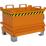 eurokraft pro Zaboj s preklopnim dnom, prostornina 0,13 m³, rumeno oranžne barve RAL 2000 | Shoptok.si