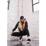 Urban Classics Women's tricolor windbreaker black/white/chrome-yellow Cene
