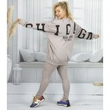 Pri Women's tracksuit loose sweatshirt + ribbed leggings CHICAGO | Shoptok.si