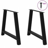  Noge za blagovaonski stol A-oblika 2 kom Crne 90 x (72-73) cm Čelik | shoptok.hr