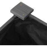 vidaXL Povišena vrtna gredica s oblogom siva 120x60x25 cm od jelovine | shoptok.hr