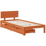  Okvir za krevet 3 pcs Vosak smeđa Čvrsto borovo drvo - Voštano smeđa 90 x 190 cm | shoptok.hr