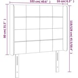  Uzglavlje tamnosivo 103 x 16 x 118/128 cm od tkanine | shoptok.hr