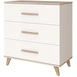 flip komoda s 3 ladice, White-Oak