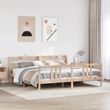 vidaXL Okvir kreveta s uzglavljem 180 x 200 cm masivna borovina | shoptok.hr