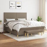 Maison Chic Box spring postelja - Vzmetna postelja z vzmetnico taupe 160x200 cm blago SL21190, (21880806) | Shoptok.si