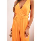 Kesi Włoski Pleated viscose jumpsuit orange | shoptok.hr