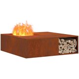  Kamin Smeđa 100 x 100 x 30 cm Čelik otporan na vremenske uvjete | shoptok.hr