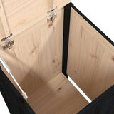  Kutija za rublje crna 44 x 44 x 76 cm od masivne borovine | shoptok.hr