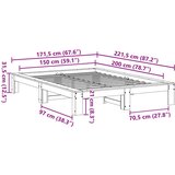 vidaXL Okvir kreveta bez madraca voštano smeđi 150x200 cm od borovine Cijene